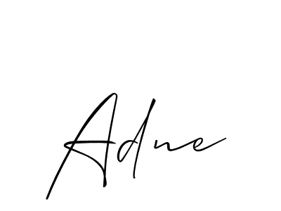 Make a beautiful signature design for name Adne. With this signature (Allison_Script) style, you can create a handwritten signature for free. Adne signature style 2 images and pictures png
