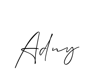 You should practise on your own different ways (Allison_Script) to write your name (Adny) in signature. don't let someone else do it for you. Adny signature style 2 images and pictures png