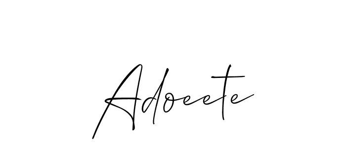 Create a beautiful signature design for name Adoeete. With this signature (Allison_Script) fonts, you can make a handwritten signature for free. Adoeete signature style 2 images and pictures png