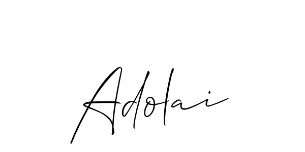 Design your own signature with our free online signature maker. With this signature software, you can create a handwritten (Allison_Script) signature for name Adolai. Adolai signature style 2 images and pictures png