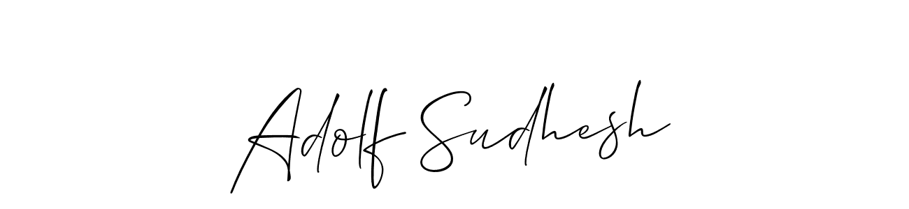 Also You can easily find your signature by using the search form. We will create Adolf Sudhesh name handwritten signature images for you free of cost using Allison_Script sign style. Adolf Sudhesh signature style 2 images and pictures png