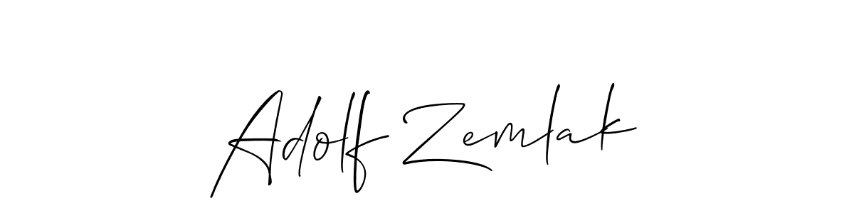 How to Draw Adolf Zemlak signature style? Allison_Script is a latest design signature styles for name Adolf Zemlak. Adolf Zemlak signature style 2 images and pictures png