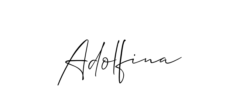 Make a short Adolfina signature style. Manage your documents anywhere anytime using Allison_Script. Create and add eSignatures, submit forms, share and send files easily. Adolfina signature style 2 images and pictures png