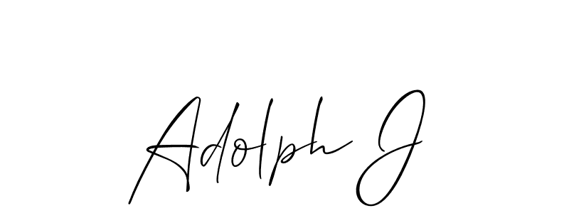 Also we have Adolph J name is the best signature style. Create professional handwritten signature collection using Allison_Script autograph style. Adolph J signature style 2 images and pictures png