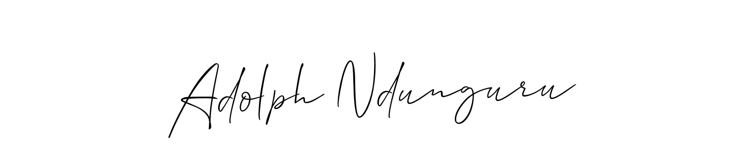 if you are searching for the best signature style for your name Adolph Ndunguru. so please give up your signature search. here we have designed multiple signature styles  using Allison_Script. Adolph Ndunguru signature style 2 images and pictures png