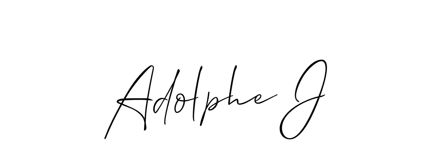 How to make Adolphe J name signature. Use Allison_Script style for creating short signs online. This is the latest handwritten sign. Adolphe J signature style 2 images and pictures png