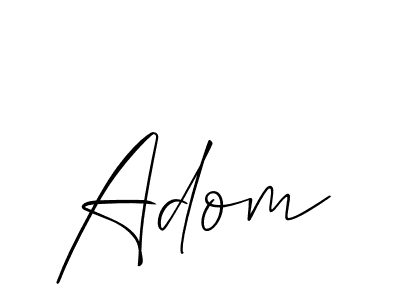 You should practise on your own different ways (Allison_Script) to write your name (Adom) in signature. don't let someone else do it for you. Adom signature style 2 images and pictures png