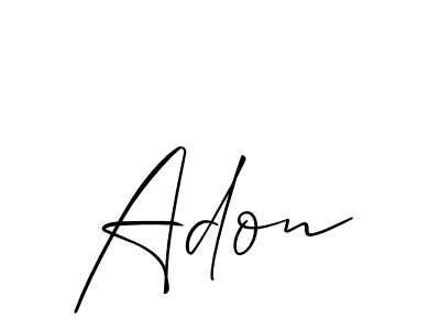 How to make Adon signature? Allison_Script is a professional autograph style. Create handwritten signature for Adon name. Adon signature style 2 images and pictures png