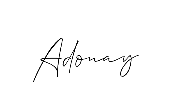 Design your own signature with our free online signature maker. With this signature software, you can create a handwritten (Allison_Script) signature for name Adonay. Adonay signature style 2 images and pictures png