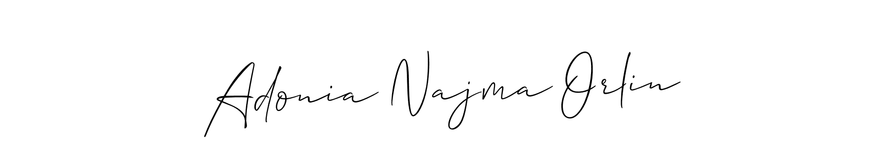 Best and Professional Signature Style for Adonia Najma Orlin. Allison_Script Best Signature Style Collection. Adonia Najma Orlin signature style 2 images and pictures png