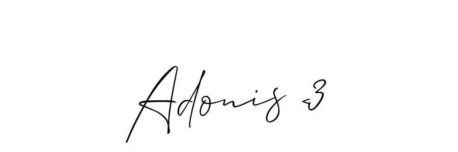 Once you've used our free online signature maker to create your best signature Allison_Script style, it's time to enjoy all of the benefits that Adonis <3 name signing documents. Adonis <3 signature style 2 images and pictures png