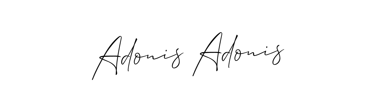 How to make Adonis Adonis name signature. Use Allison_Script style for creating short signs online. This is the latest handwritten sign. Adonis Adonis signature style 2 images and pictures png