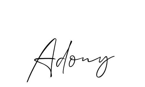 Also we have Adony name is the best signature style. Create professional handwritten signature collection using Allison_Script autograph style. Adony signature style 2 images and pictures png