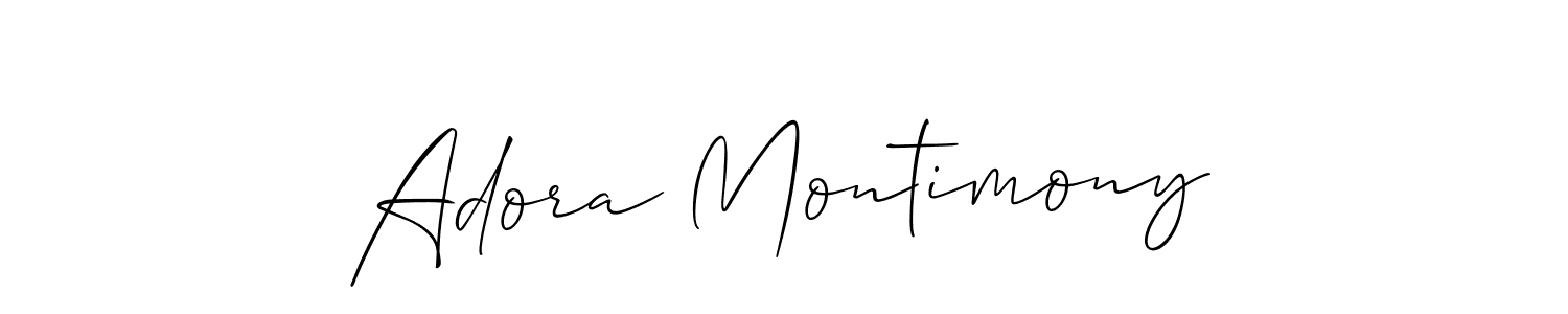Design your own signature with our free online signature maker. With this signature software, you can create a handwritten (Allison_Script) signature for name Adora Montimony. Adora Montimony signature style 2 images and pictures png
