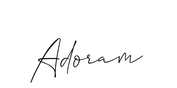 Allison_Script is a professional signature style that is perfect for those who want to add a touch of class to their signature. It is also a great choice for those who want to make their signature more unique. Get Adoram name to fancy signature for free. Adoram signature style 2 images and pictures png