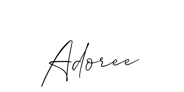 Adoree stylish signature style. Best Handwritten Sign (Allison_Script) for my name. Handwritten Signature Collection Ideas for my name Adoree. Adoree signature style 2 images and pictures png