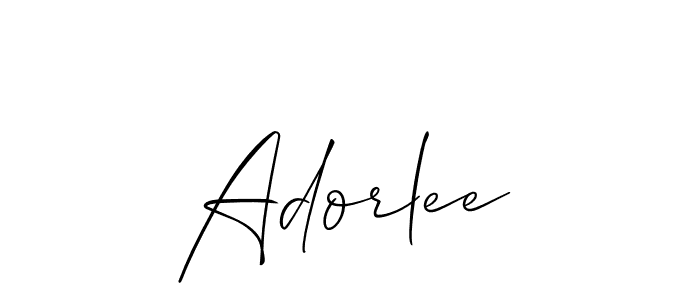 How to make Adorlee signature? Allison_Script is a professional autograph style. Create handwritten signature for Adorlee name. Adorlee signature style 2 images and pictures png