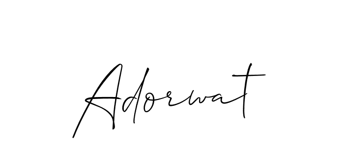 Best and Professional Signature Style for Adorwat. Allison_Script Best Signature Style Collection. Adorwat signature style 2 images and pictures png