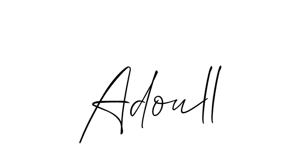 Use a signature maker to create a handwritten signature online. With this signature software, you can design (Allison_Script) your own signature for name Adoull. Adoull signature style 2 images and pictures png