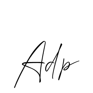 Allison_Script is a professional signature style that is perfect for those who want to add a touch of class to their signature. It is also a great choice for those who want to make their signature more unique. Get Adp name to fancy signature for free. Adp signature style 2 images and pictures png