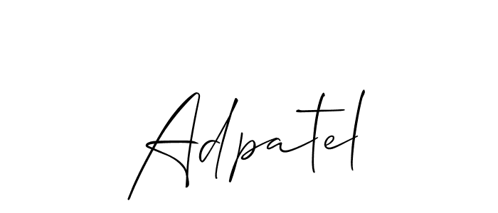 Also You can easily find your signature by using the search form. We will create Adpatel name handwritten signature images for you free of cost using Allison_Script sign style. Adpatel signature style 2 images and pictures png