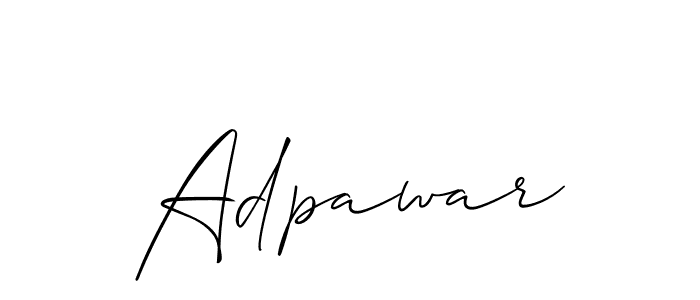 You should practise on your own different ways (Allison_Script) to write your name (Adpawar) in signature. don't let someone else do it for you. Adpawar signature style 2 images and pictures png