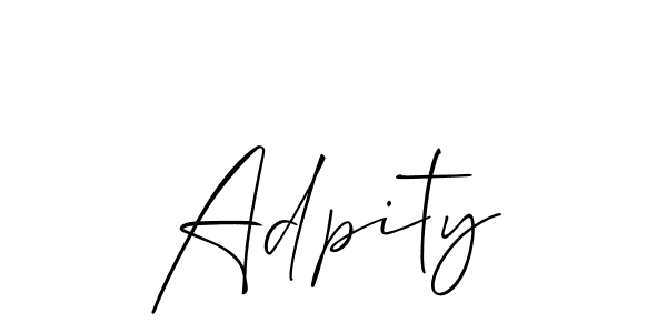 Also we have Adpity name is the best signature style. Create professional handwritten signature collection using Allison_Script autograph style. Adpity signature style 2 images and pictures png