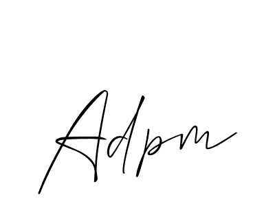 Use a signature maker to create a handwritten signature online. With this signature software, you can design (Allison_Script) your own signature for name Adpm. Adpm signature style 2 images and pictures png