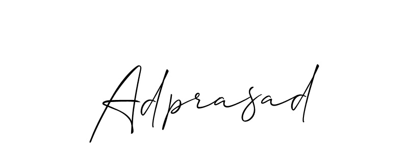 How to Draw Adprasad signature style? Allison_Script is a latest design signature styles for name Adprasad. Adprasad signature style 2 images and pictures png