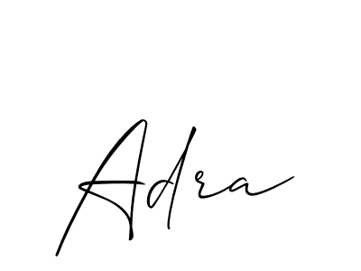 How to make Adra signature? Allison_Script is a professional autograph style. Create handwritten signature for Adra name. Adra signature style 2 images and pictures png