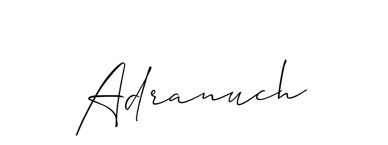 You can use this online signature creator to create a handwritten signature for the name Adranuch. This is the best online autograph maker. Adranuch signature style 2 images and pictures png