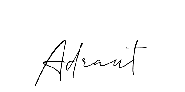 Also we have Adraut name is the best signature style. Create professional handwritten signature collection using Allison_Script autograph style. Adraut signature style 2 images and pictures png