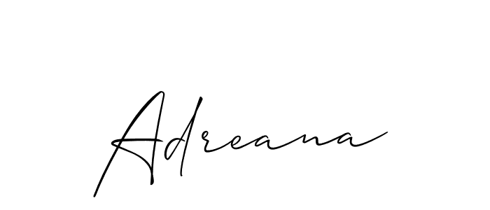 How to make Adreana signature? Allison_Script is a professional autograph style. Create handwritten signature for Adreana name. Adreana signature style 2 images and pictures png