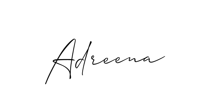 How to make Adreena signature? Allison_Script is a professional autograph style. Create handwritten signature for Adreena name. Adreena signature style 2 images and pictures png