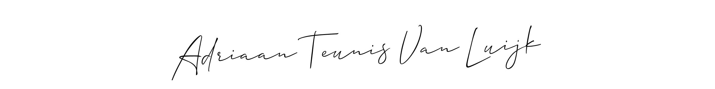 Design your own signature with our free online signature maker. With this signature software, you can create a handwritten (Allison_Script) signature for name Adriaan Teunis Van Luijk. Adriaan Teunis Van Luijk signature style 2 images and pictures png