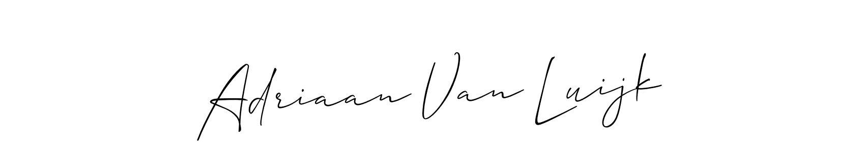 You should practise on your own different ways (Allison_Script) to write your name (Adriaan Van Luijk) in signature. don't let someone else do it for you. Adriaan Van Luijk signature style 2 images and pictures png