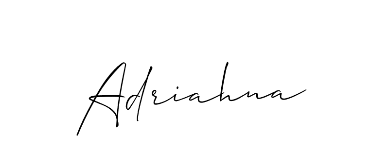 Allison_Script is a professional signature style that is perfect for those who want to add a touch of class to their signature. It is also a great choice for those who want to make their signature more unique. Get Adriahna name to fancy signature for free. Adriahna signature style 2 images and pictures png