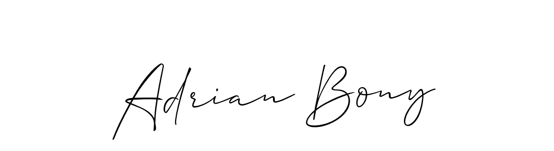 Adrian Bony stylish signature style. Best Handwritten Sign (Allison_Script) for my name. Handwritten Signature Collection Ideas for my name Adrian Bony. Adrian Bony signature style 2 images and pictures png