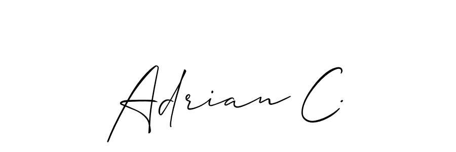 This is the best signature style for the Adrian C. name. Also you like these signature font (Allison_Script). Mix name signature. Adrian C. signature style 2 images and pictures png