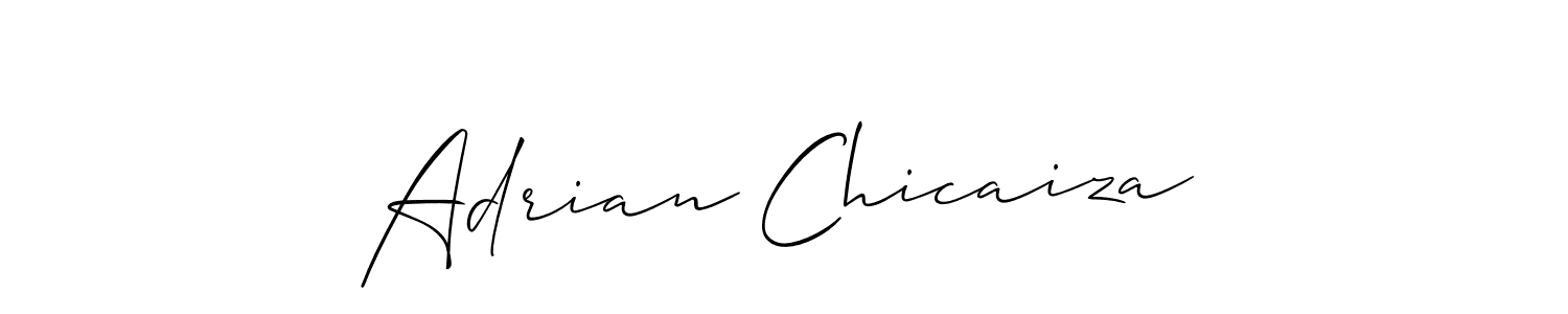 How to make Adrian Chicaiza name signature. Use Allison_Script style for creating short signs online. This is the latest handwritten sign. Adrian Chicaiza signature style 2 images and pictures png