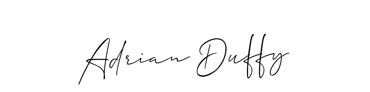 Make a short Adrian Duffy signature style. Manage your documents anywhere anytime using Allison_Script. Create and add eSignatures, submit forms, share and send files easily. Adrian Duffy signature style 2 images and pictures png