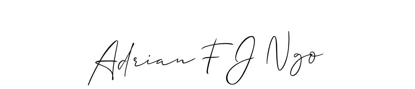 Also we have Adrian F J Ngo name is the best signature style. Create professional handwritten signature collection using Allison_Script autograph style. Adrian F J Ngo signature style 2 images and pictures png