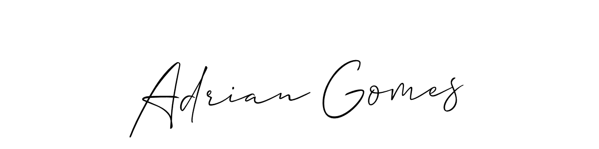 Create a beautiful signature design for name Adrian Gomes. With this signature (Allison_Script) fonts, you can make a handwritten signature for free. Adrian Gomes signature style 2 images and pictures png