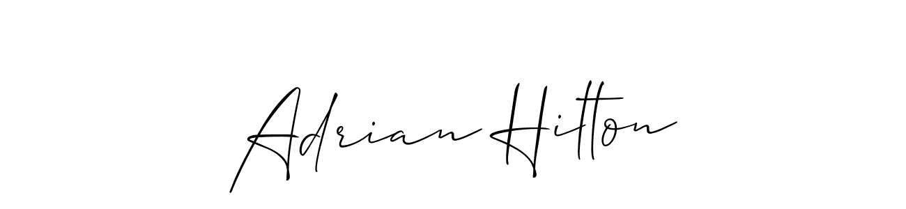 Adrian Hilton stylish signature style. Best Handwritten Sign (Allison_Script) for my name. Handwritten Signature Collection Ideas for my name Adrian Hilton. Adrian Hilton signature style 2 images and pictures png