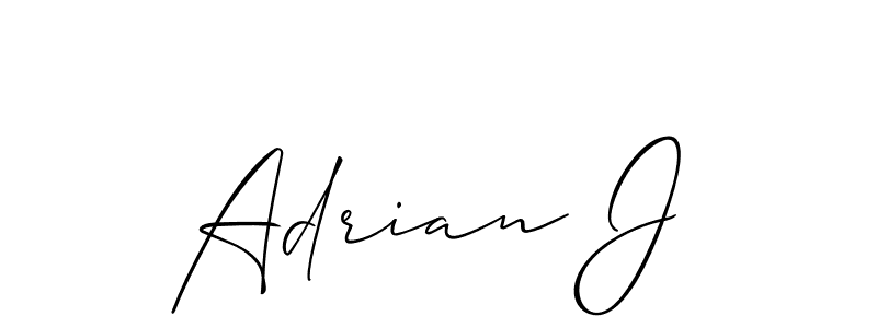 Once you've used our free online signature maker to create your best signature Allison_Script style, it's time to enjoy all of the benefits that Adrian J name signing documents. Adrian J signature style 2 images and pictures png