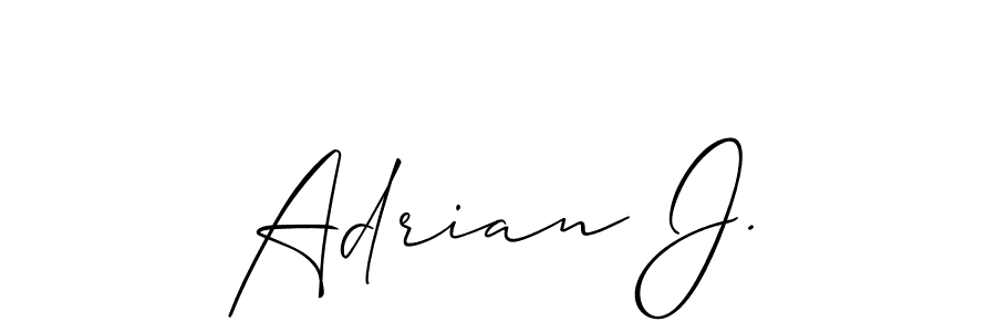 This is the best signature style for the Adrian J. name. Also you like these signature font (Allison_Script). Mix name signature. Adrian J. signature style 2 images and pictures png