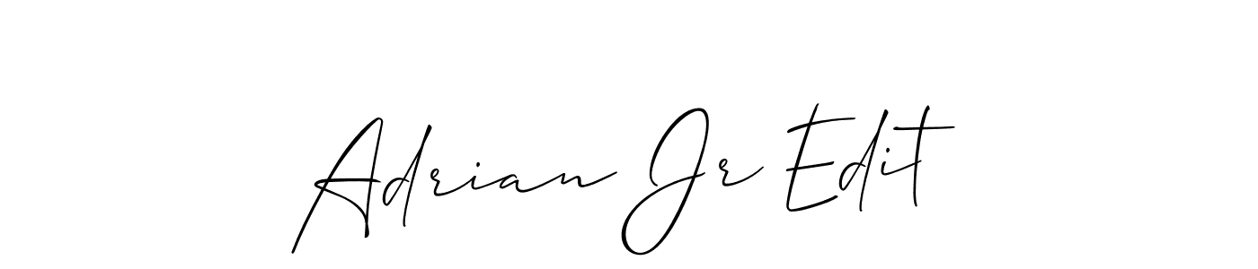 Create a beautiful signature design for name Adrian Jr Edit. With this signature (Allison_Script) fonts, you can make a handwritten signature for free. Adrian Jr Edit signature style 2 images and pictures png