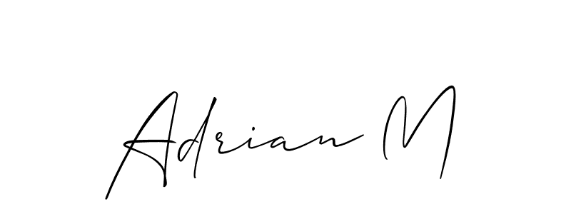 Also we have Adrian M name is the best signature style. Create professional handwritten signature collection using Allison_Script autograph style. Adrian M signature style 2 images and pictures png
