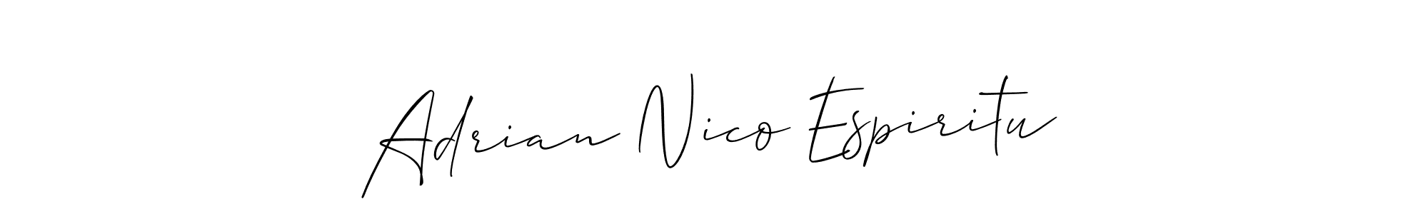 You can use this online signature creator to create a handwritten signature for the name Adrian Nico Espiritu. This is the best online autograph maker. Adrian Nico Espiritu signature style 2 images and pictures png