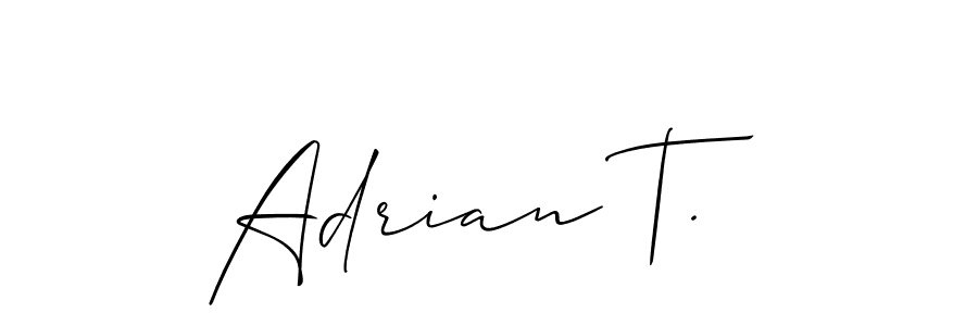 Make a beautiful signature design for name Adrian T.. Use this online signature maker to create a handwritten signature for free. Adrian T. signature style 2 images and pictures png